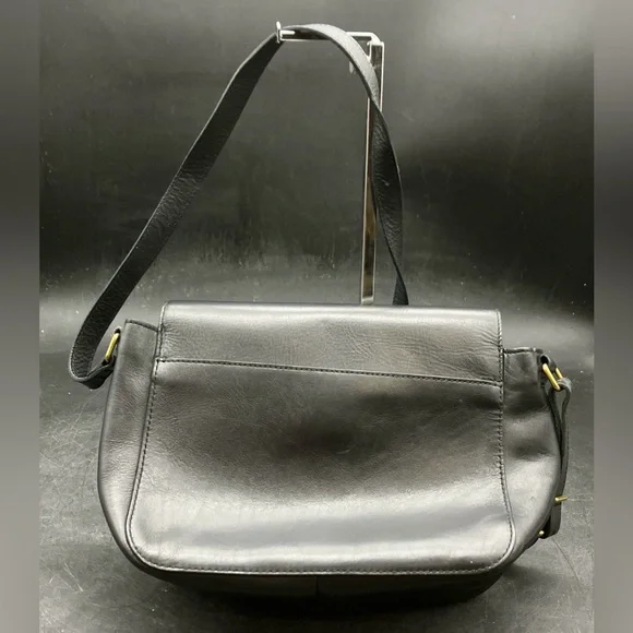 New Madewell The Abroad Leather Shoulder Bag Crossbody purse Black Spring Purse - Picture 7 of 7